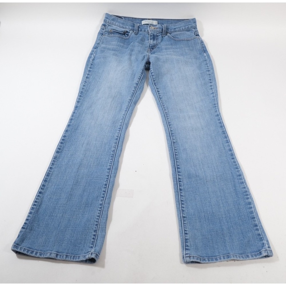 Levis Jeans Womens 8 L Blue 515 Bootcut Light Wash Denim Stretch Casual Pants